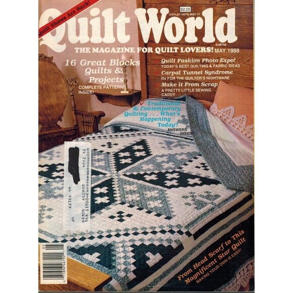 QUILT WORLD MAGAZINE, MAY 1988 House of White Birches Single_Issue_Magazine - Picture 1 of 2